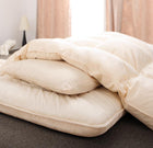 グースダウン93% シングル 羽毛布団 8点セット 敷布団タイプ ロイヤルゴールドラベル プレミアム ボリュームタイプ