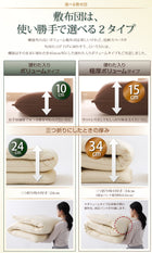 羽毛布団 10点セット 敷布団タイプ ロイヤルゴールドラベル プレミアム ボリュームタイプ グースダウン93% ダブル