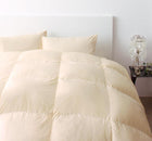 プレミアム敷布団 グース 93% シングル8点セット プレミアムゴールドラベル羽毛布団 ボリュームタイプ アイボリー