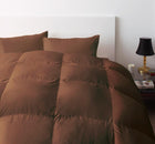 敷布団 プレミアムグース 93% ダブル10点セット プレミアムゴールドラベル羽毛布団 極厚ボリュームタイプ モカブラウン