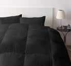 敷布団 プレミアムグース 93% ダブル10点セット プレミアムゴールドラベル羽毛布団 ボリュームタイプ サイレントブラック