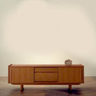 チーク材 テレビボード おしゃれ 天然木 北欧アンティーク風 幅150