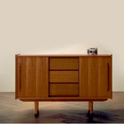 チーク リビングボード サイドボード 天然木チーク材 北欧アンティーク風