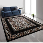 ラグ マット 120×160 ヒョウ柄 ベルギー製 ウィルトン織り