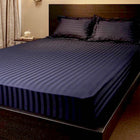 ボックスシーツ 単品 セミダブル 9色 ホテルスタイル ストライプ サテン