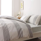 布団カバーセット ベッド用 ダブル4点セット ナチュラル カバーリング グレー