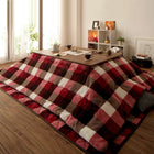 こたつ 掛布団 敷布団 2点セット 5尺 長方形 90×150 天板対応 チェック柄 はっ水こたつ 掛け敷き布団セット