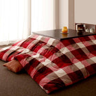 こたつ用 掛布団 単品 5尺 長方形 90×150 天板対応 チェック柄 はっ水 こたつ
