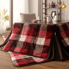 こたつ 掛布団 敷布団 2点セット 4尺 長方形 80×120 天板対応 チェック柄 はっ水