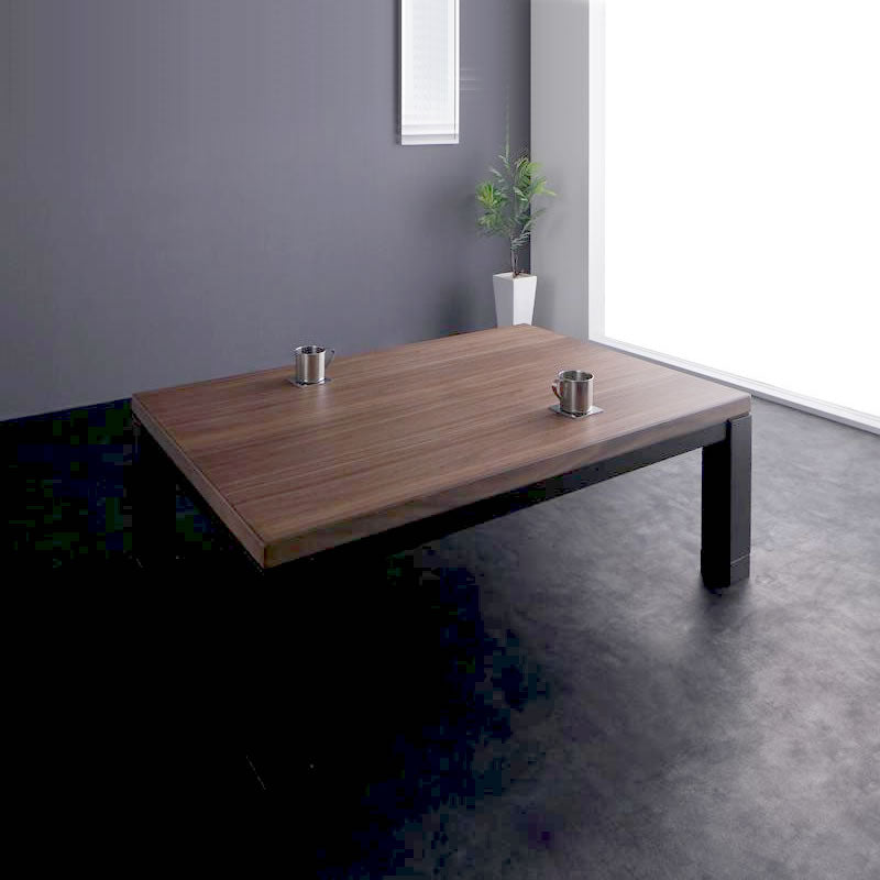 【再入荷得価】こたつテーブル/4尺長方形(80×120cm) 天然木ウォールナット材　和モダン STRIGHT ストライト 長方形（長辺～120cm）