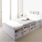 布団ベッド 収納 大容量 シングル 薄型スタンダードボンネルコイル 引き出しなし ハイタイプ