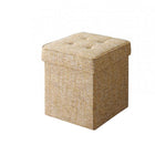 収納スツールボックス おしゃれスツール プレミアム生地 1人掛け イエロー