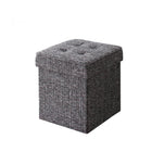 収納スツールボックス おしゃれスツール プレミアム生地 1人掛け グレー