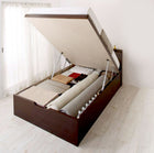 ベッド フランスベッド マルチラススーパースプリングマットレス付き 縦開き ガス式跳ね上げ セミシングル 深さレギュラー お客様組立