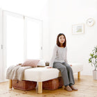 マットレスベッド ショート丈分割式 国産ポケット ベッドパッド・シーツセット付き シングル ショート丈 脚22cm