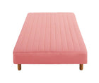 ベッド ダブル マットレスベッド 国産ポケットコイルマットレスタイプ 綿混素材 30cm 素材・色が選べる カバーリング 脚付き ホワイト/ローズピンク