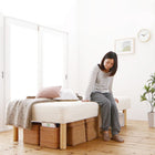 マットレスベッド ショート丈分割式 国産ポケット セミシングル ショート丈 脚30cm