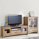 テレビボード + キャビネット 2点セット オーク調 リビング 収納