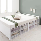 ベッド 収納付き 大容量 シングル 薄型スタンダードボンネルコイル 引き出しなし