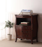 FAX台 アンティーク調 リビングシリーズ ブラウン