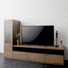 テレビボード テレビ台 収納付き TVボード TV台 +キャビネット 2点セット(テレビボード+キャビネット) ガラス扉 幅140
