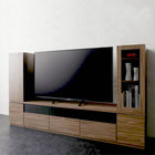 テレビボード テレビ台 収納付き TVボード TV台 3点セット(テレビボード+キャビネット×2) 木扉&ガラス扉 幅140