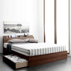 収納ベッド 棚・4口コンセント スタンダードポケットコイル ダブル