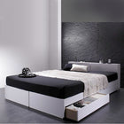 収納ベッド 三つ折りウレタン シングル 棚・コンセント