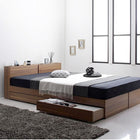 収納ベッド 三つ折りウレタン ダブル 棚・コンセント