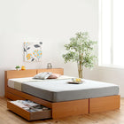 収納ベッド 三つ折りウレタン シングル 棚・コンセント