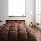 羽毛掛布団 単品 キングサイズ ニューゴールドラベル ダックダウン 日本製 防カビ 消臭 モカブラウン