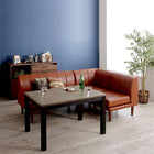 こたつ ソファ 高さ調節 リビングダイニングセット 4点セット テーブル+2人掛けソファ1脚+1人掛けソファ1脚+コーナーソファ1脚 W120