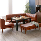 こたつ ソファ リビングダイニングセット 6点セット テーブル+2人掛けソファ1脚+1人掛けソファ2脚+コーナーソファ1脚+ベンチ1脚 W120 高さ調節