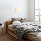 収納ベッド 北欧ヴィンテージ 三つ折りウレタン ダブル