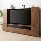 テレビボード 3点セット(テレビボード+キャビネット×2) 木扉 ミドルタイプ