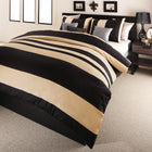 掛布団カバー 単品 クイーン 日本製・綿100% ボーダー 人気 ブラック×ベージュ