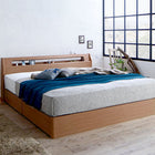 クイーンベッド ベット 収納 ボンネルコイル ライトタイプ 高級アルダー材 ワイドサイズ