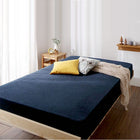 ボックスシーツ ベッド用 同色2枚セット セミダブル ショート丈専用 コットンタオル