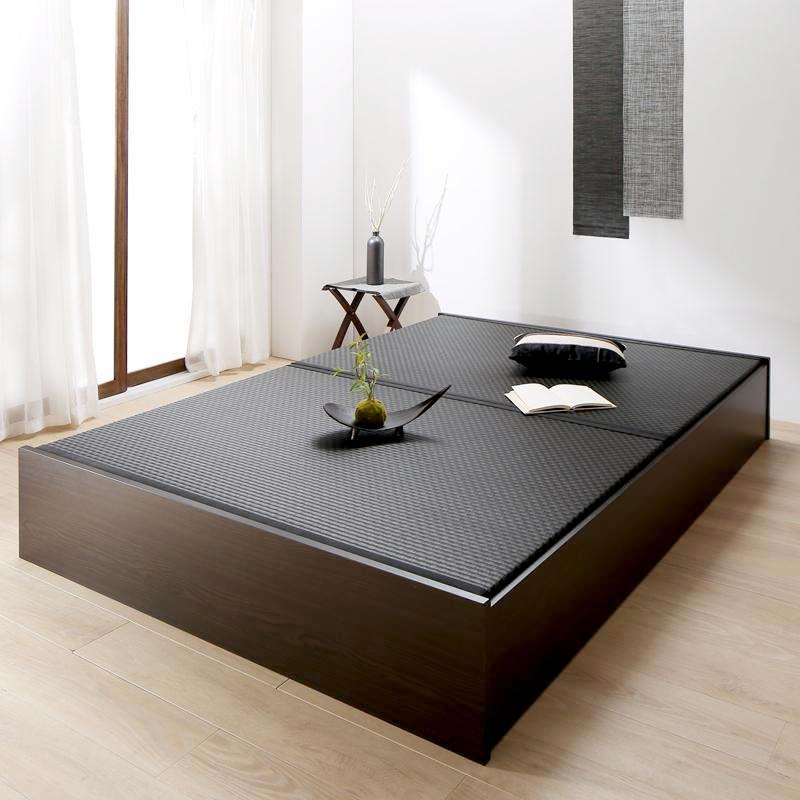 連結ベッド セミダブル 日本製 布団を収納 大容量収納畳 ベッドフレームのみ 洗える畳 42cm お客様組立 日本製・布団が収納できる大容量収納畳連結ベッド ベッド