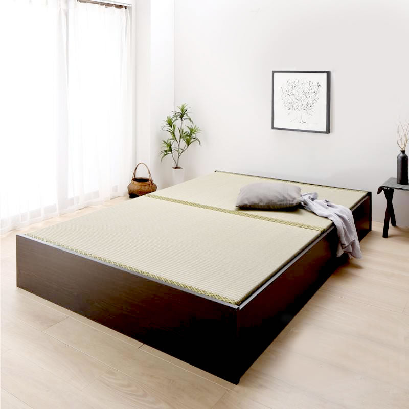 ベッド 畳 連結 ベットフレームのみ い草畳 ダブル 29cm お客様組立