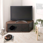 ハーフコーナーテレビボード 幅115 角度調節可能 隠しキャスター付き