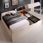 ガス式 ベッド 跳ね上げ 収納 ワイドK200 薄型スタンダードボンネルコイル 縦開き お客様組立