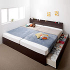 ベッド 連結 収納 マットレス付き フランスベッド マルチラススーパースプリング B (S)+A (SD)タイプ ワイドK220 お客様組立