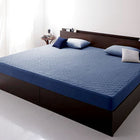 ボックスシーツ 単品 パッド一体型 ワイドK280 大きなファミリーサイズ タオルのパッドシーツ コットン 綿 100%