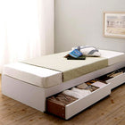 ベッド セミシングル ショート丈 収納 コンパクト 薄型スタンダードボンネルコイル