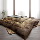 こたつ 布団&敷布団 2点セット 4尺長方形 80×120 天板対応 国産 高級花柄ボリューム大判