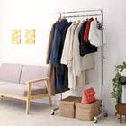 コートハンガー 足元に収納ケースが置ける 頑丈 ダブルバー