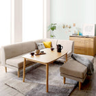 こたつ リビングダイニングセット 5点セット テーブル+2人掛けソファ1脚+1人掛けソファ1脚+コーナーソファ1脚+ベンチ1脚 W120 高さ調節