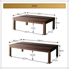 こたつ テーブル単品 4尺長方形 80×120 ワイドサイズ