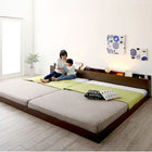 大型 連結ベッド フロアベッド スタンダードポケットコイル クイーン SS×2